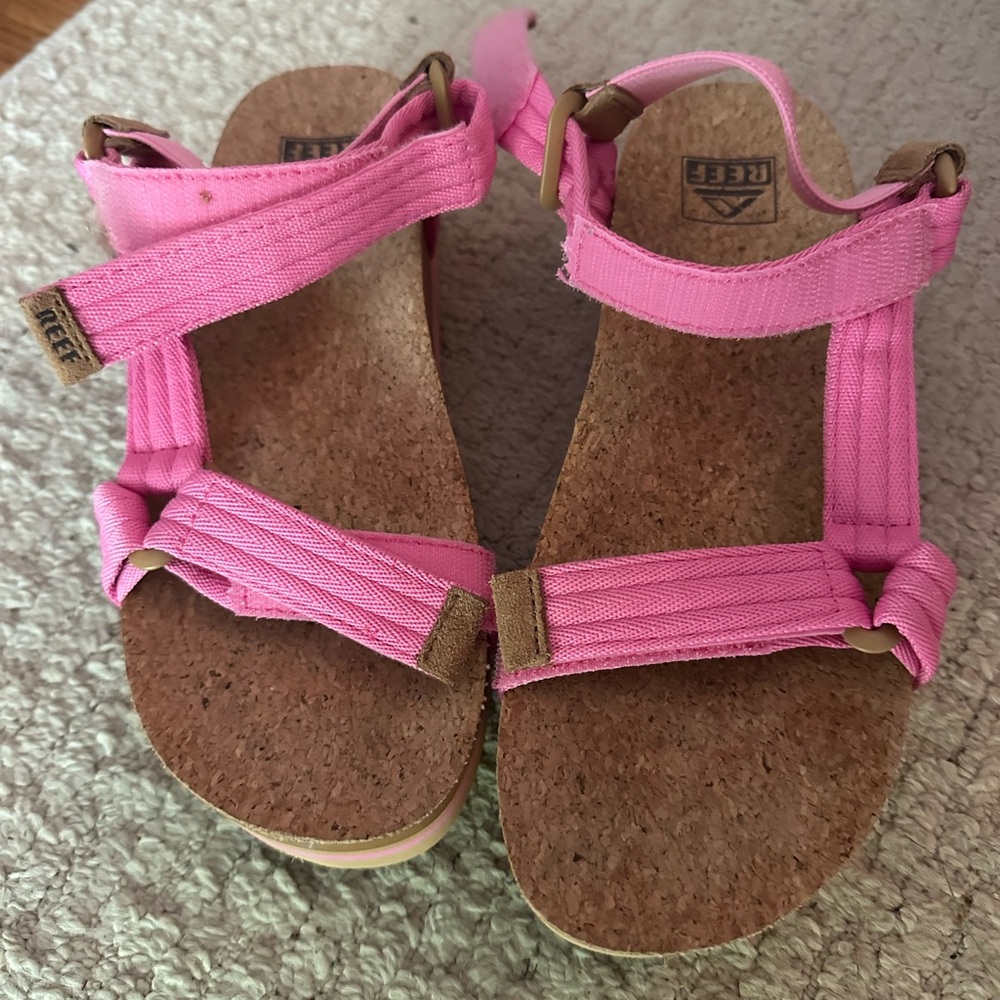 Reef Vibrant Pink Cork Sandals